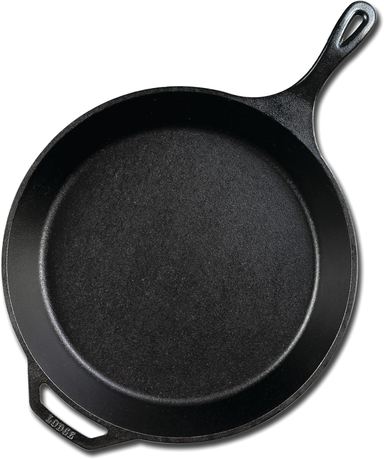 Lodge 15 Inch Cast Iron Pre-Seasoned Skillet – Signature Teardrop Handle - Use in the Oven, on the Stove, on the Grill, or Over a Campfire, Black