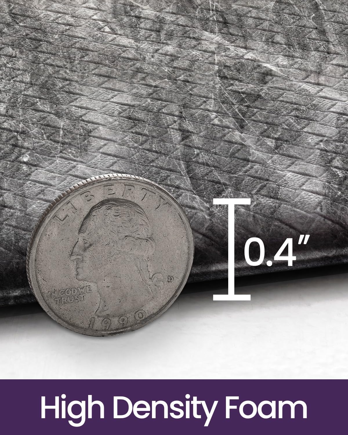 DEXI Kitchen Floor Mats Cushioned Anti Fatigue, 23x86 Large Long Standing Comfort Runner Rug Waterproof, Marble Memory Foam Padded for Front Sink Laundry, Dark Grey