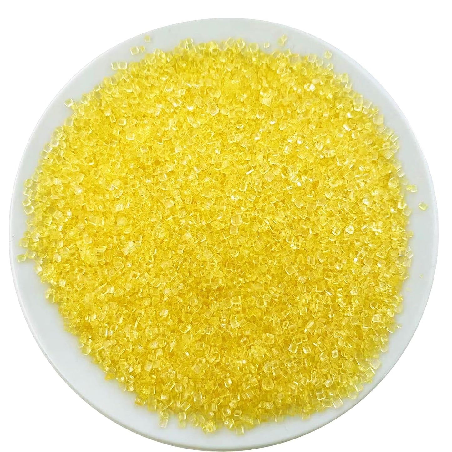 Sentovac Yellow Sanding Sugar for Baking Edible Sparkling Sugar Sprinkles Coarse Sugar Crystals for Baking Topping Cake Cookie Cupcake Topper Ice Cream Decoration Supplies 3.2 OZ