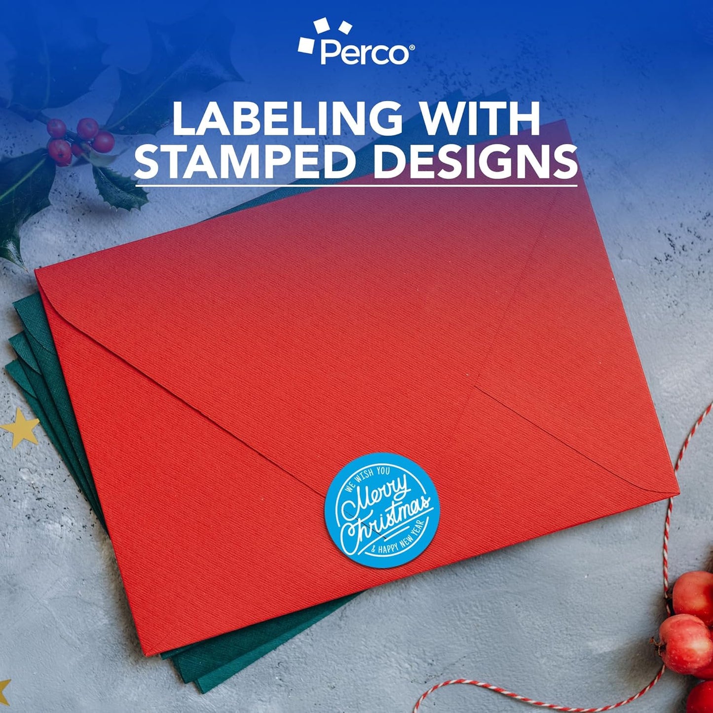 Perco Light Blue 3-Inch Round Circle Dot Sticker Labels with Easy Peel Perforation - 500 Labels per Roll - Strong Adhesion, Vibrant Colors for Organizing, Crafting & More - Made in USA