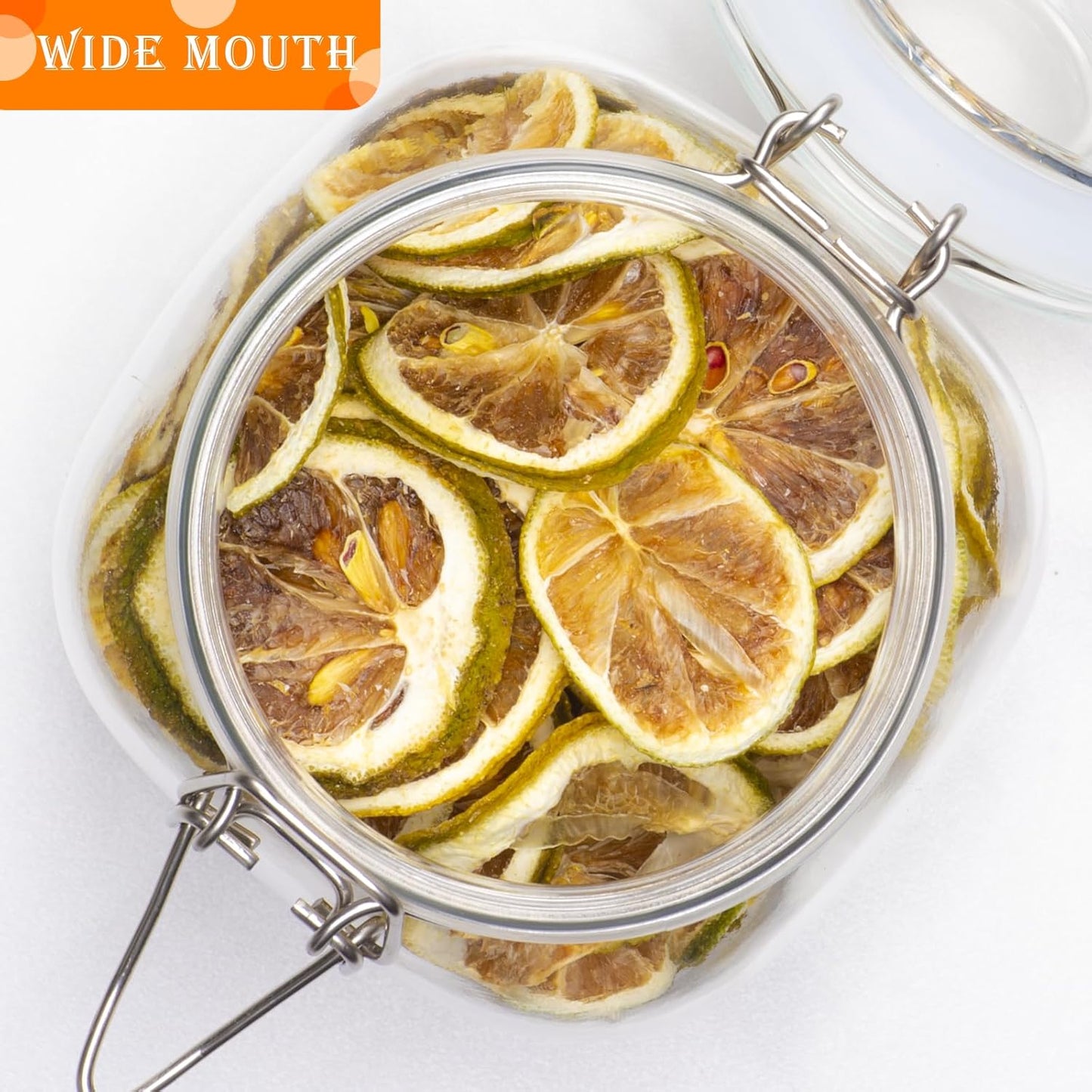 78oz Glass Food Storage Jars with Airtight Clamp Lids, 3 PCS Food Storage Canister for Kitchen & Pantry Organization, Square Mason Jar Containers for Storing Sugar, Flour, Cereal,Coffee,Cookies