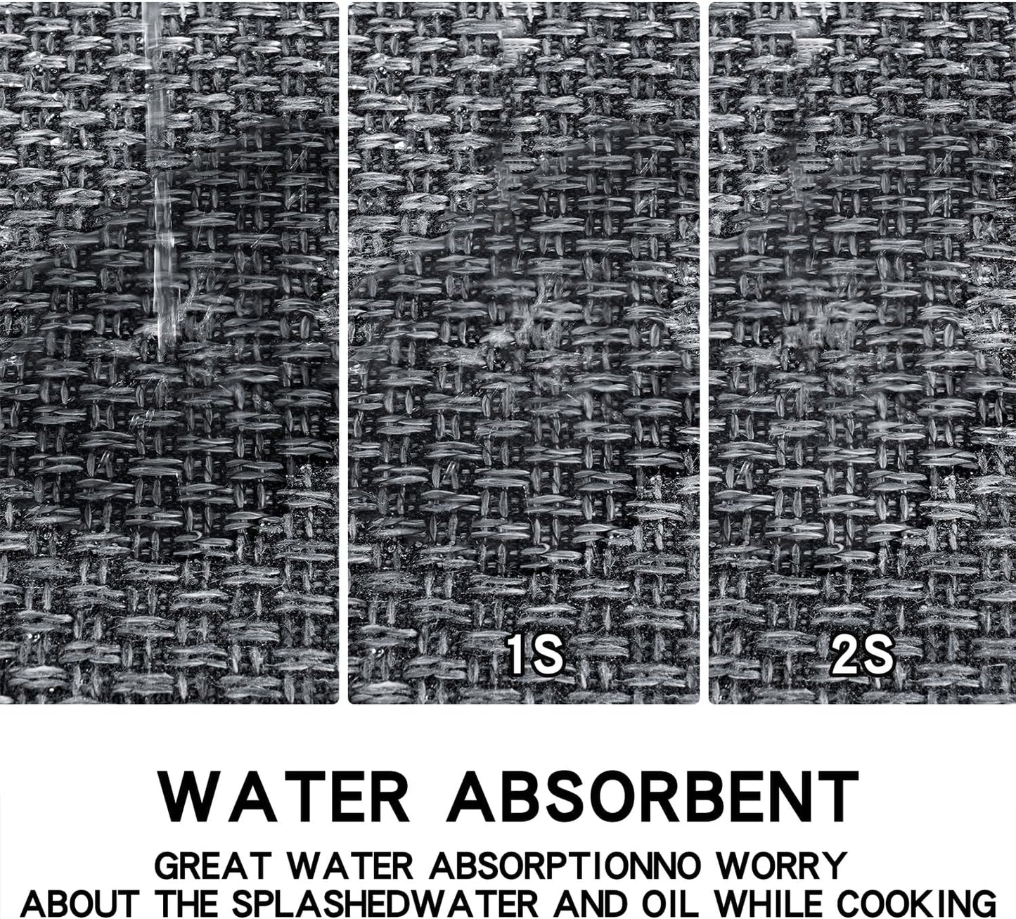 Fan Shaped Kitchen Mat 1 PCS, Cushioned Non Slip Rugs for Kitchen Floor, Absorbent Runner Comfort Standing Mats Washable for Kitchen, Office, Home (Black, Radius 47")