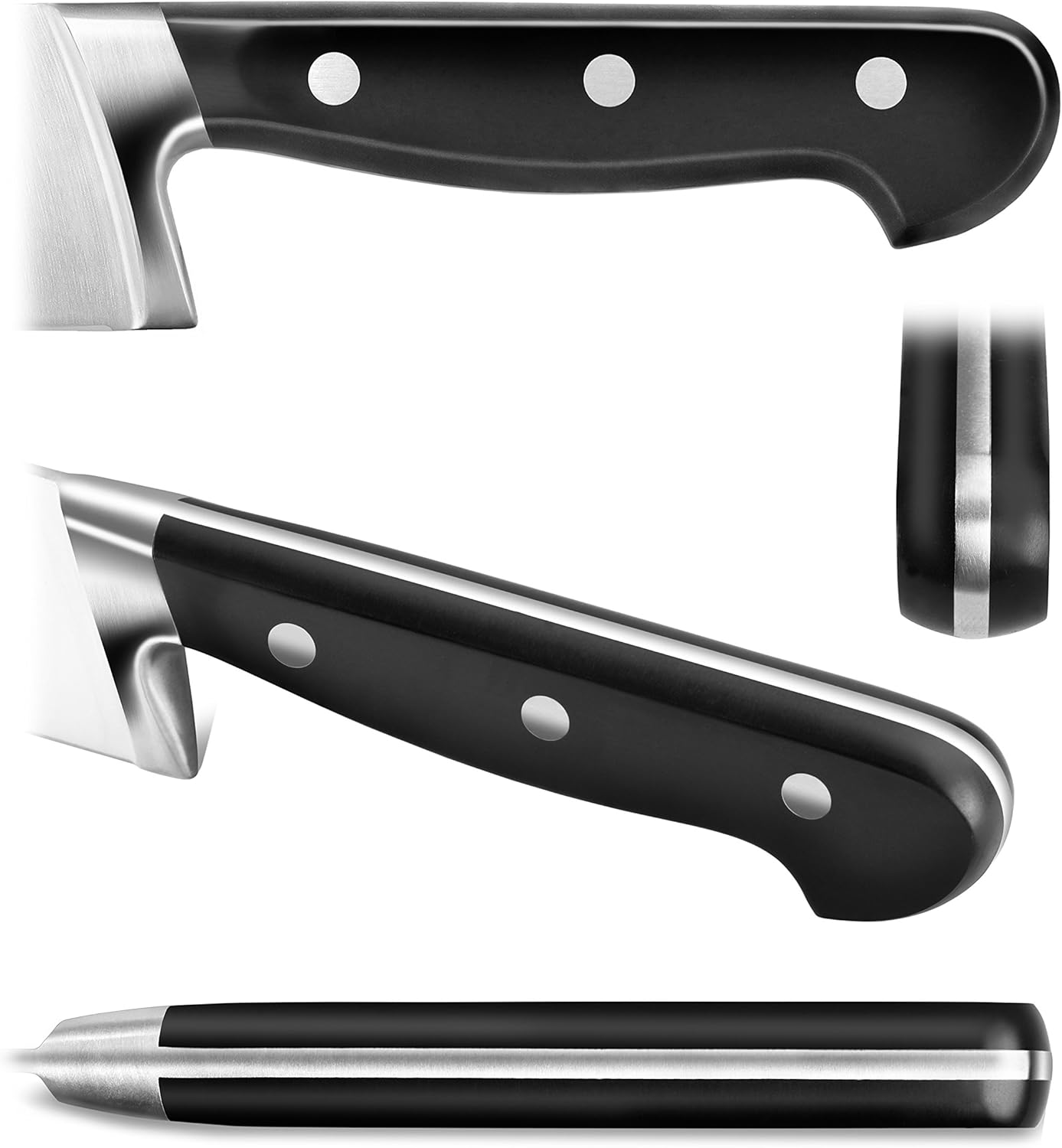 Cangshan TV2 Series 1023053 Swedish 14C28N Steel Forged 17-Piece Knife Block Set, Acacia