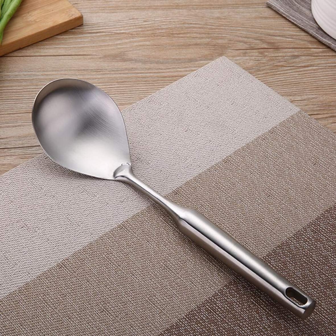 Cooking Spoon,304 Stainless Steel Large Serving Spoons,Silver/12.6Inch