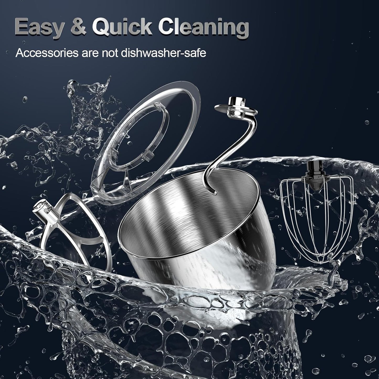 Stand Mixer, 6.5QT 10-Speed Tilt-Head Electric Stand Mixer, 3-In-1 Kitchen Mixer with Bowl, Dough Hook, Whisk and Beater, Food Mixer for Baking, Cake and Most Home Cooks, Red