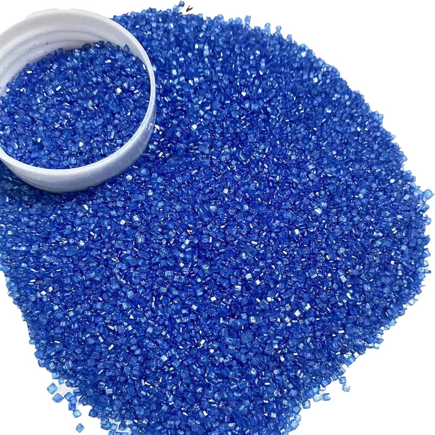 Sentovac Royal Blue Sanding Sugar for Baking Edible Sparkling Sugar Sprinkles Coarse Sugar Crystals for Baking Topping Cake Cookie Cupcake Topper Ice Cream Decoration Supplies 3.2 OZ