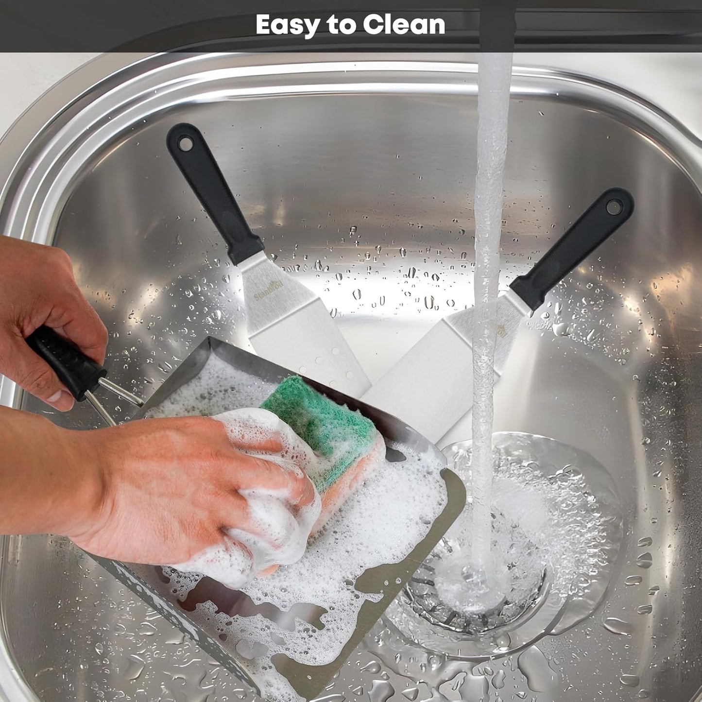 Stanbroil Griddle Spatula Set - Stainless Steel, 3 PCS Flat Top Grill Accessories for Blackstone Griddle