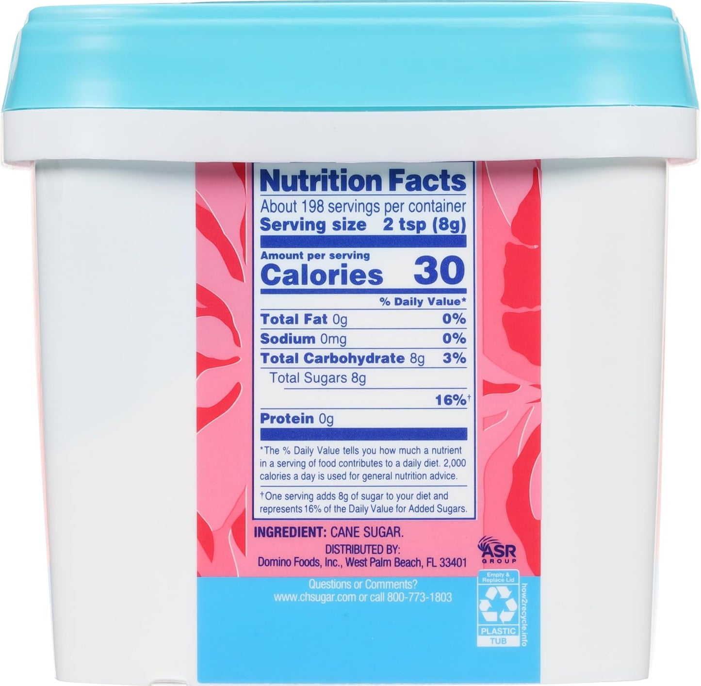 C&H Pure Cane Ultrafine Granulated Baker's Sugar™, 3.5 lb Easy Baking Tub