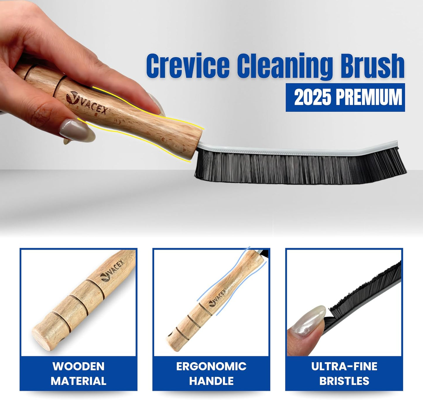 Crevice Cleaning Brush - Grout Scrub Brush, House Cleaning Supplies, Gap Cleaning Tools, Home Essentials, Gifts for Women Men, Hard Bristle Crevice Cleaner Brush for Household Use, Bathroom (3PCS)