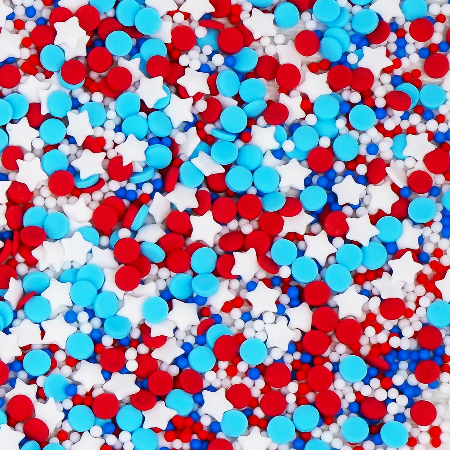 4th of July Sprinkles, Red White and Blue Sprinkle, Patriotic Sprinkles for Cake Decorating, Edible Nonpareils, Perfect for Baking, Cupcake Decorations, Ice Cream Toppings, 150g/5.29oz