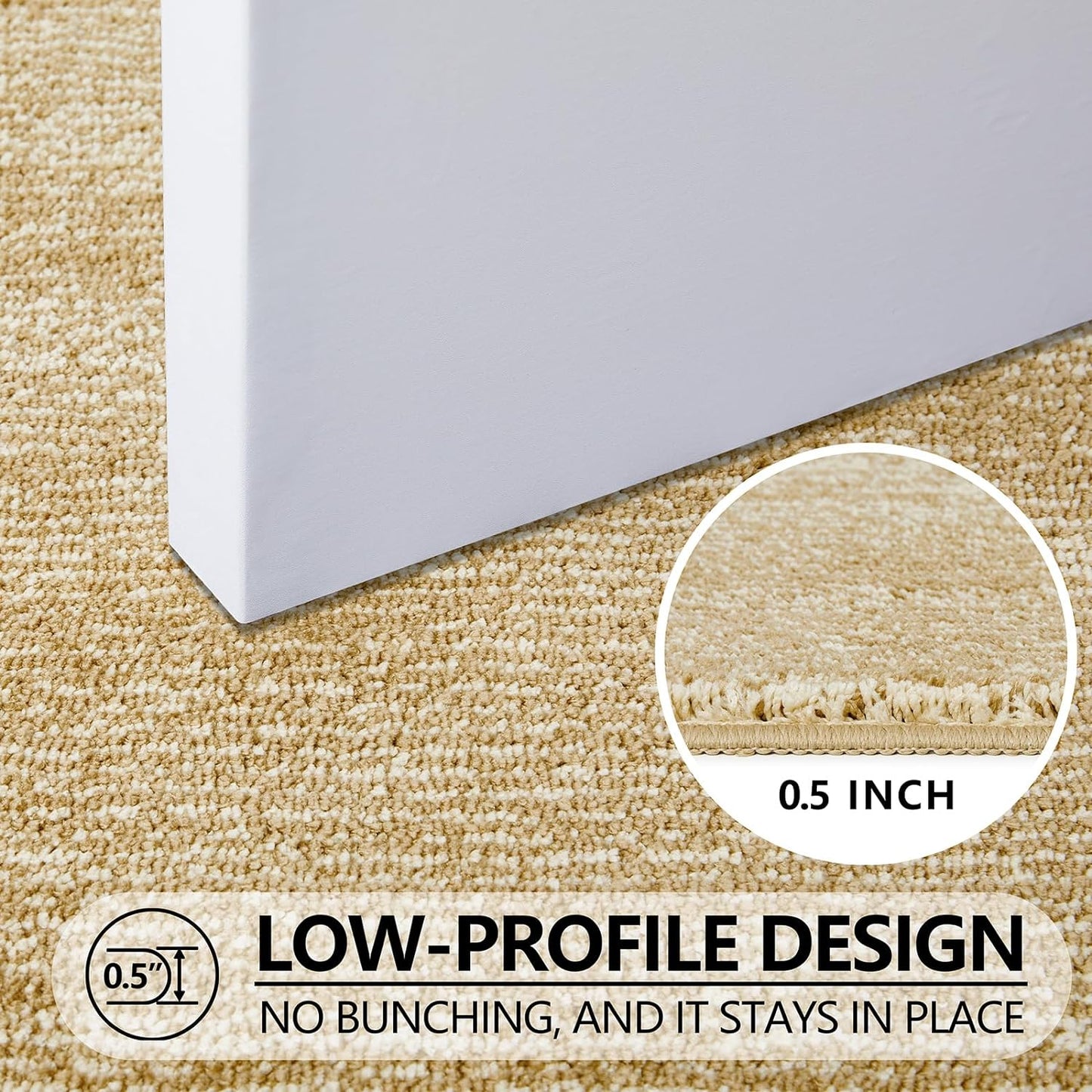 REFETONE Indoor Doormat, Front Door Mat 20"x32" Absorbent Rubber Backing Non Slip Back Door Mats, Washable Low-Profile Inside Floor Mat Door Rugs for Entryway, Resist Dirt Mud Mat for Dogs, Brown