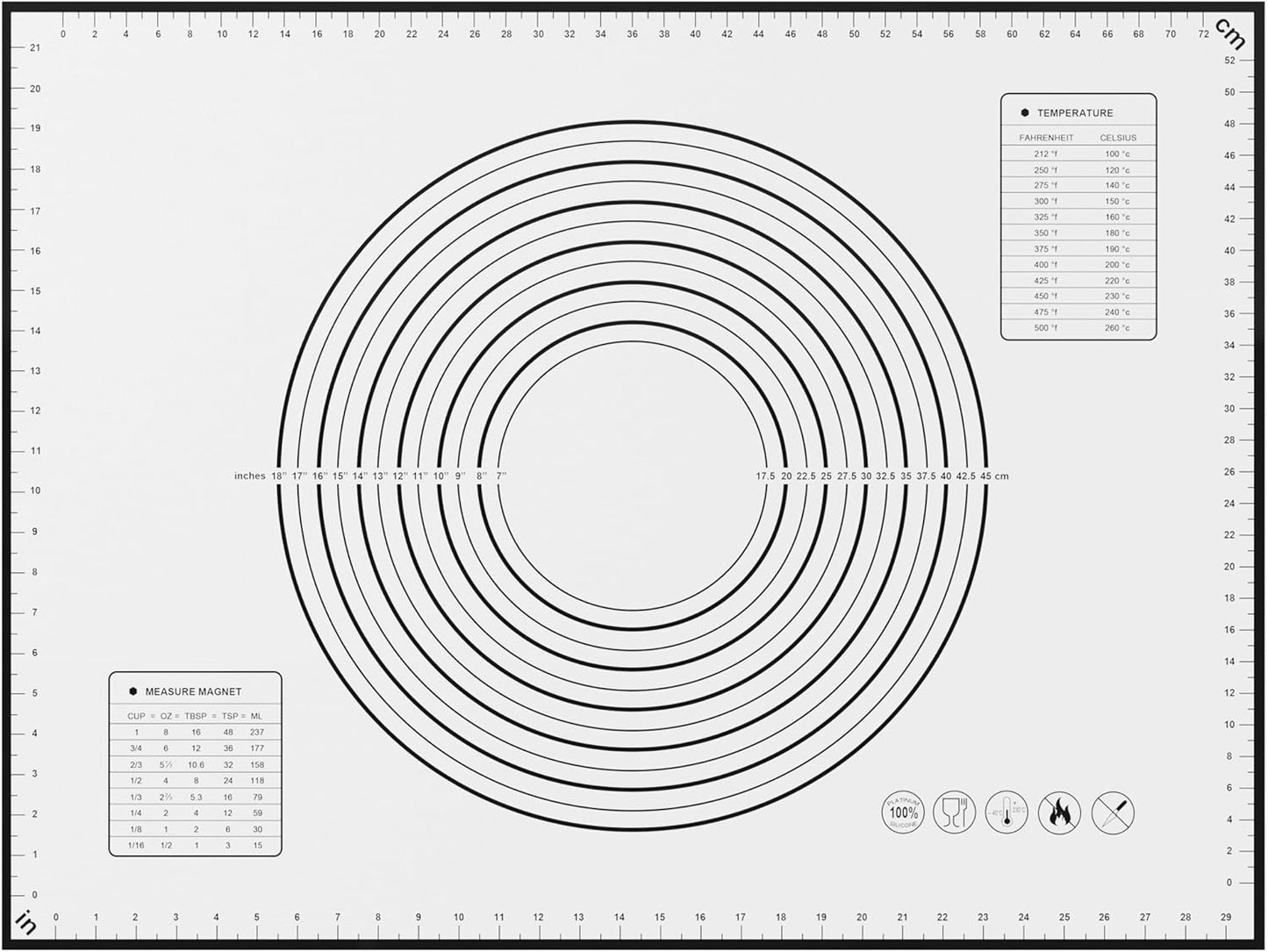 BlueBark 1 PCS - 28"L x 20"W Non-stick Silicone Baking Mat for Pastry & Dough, Sourdough Bread Making Tools, Kitchen Counter, Cooking Enthusiasts