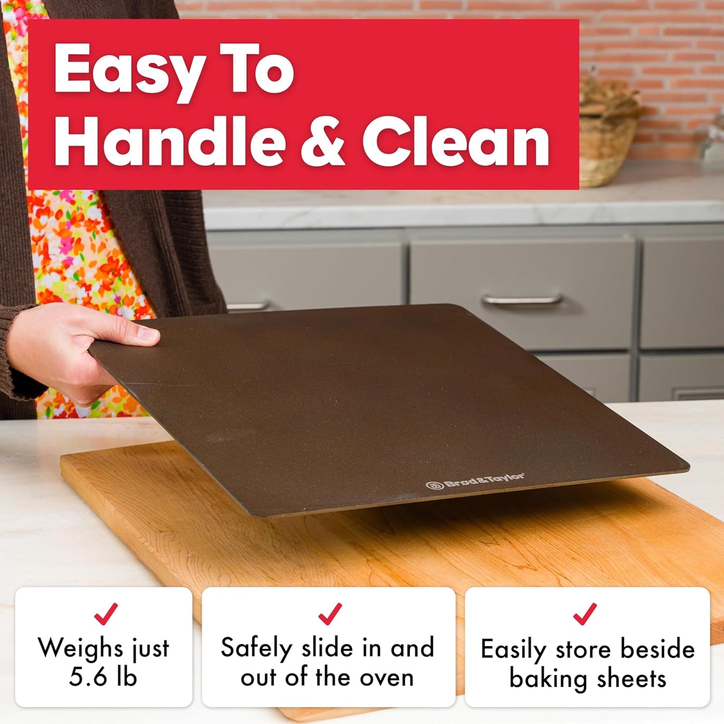 Brod & Taylor Bread Steel Original for Baking Bread & Cooking Pizza (14" x 14" x 0.1")