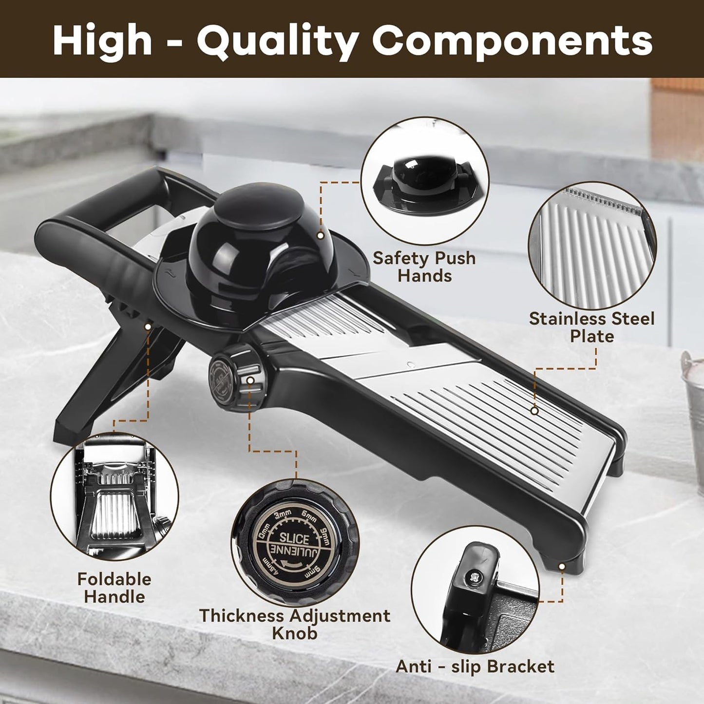 Mandoline Slicer,mandoline slicer for kitchen,commercial mandolin Potato Slicer,Vegetable Slicer,slicer vegetable cutter, Stainless Steel mandolin slicer,Cut - Resistant Gloves