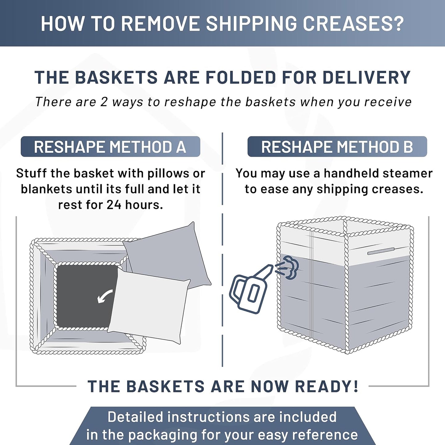 NaturalCozy 13 Inch Cube Storage Bins Cotton Rope Woven Baskets for Organizing 3-Pack | 13 x 13 Storage Cubes | Fabric Square Storage Baskets for Shelves Organizer, Kids Toy Bins, Closet Baby Nursery