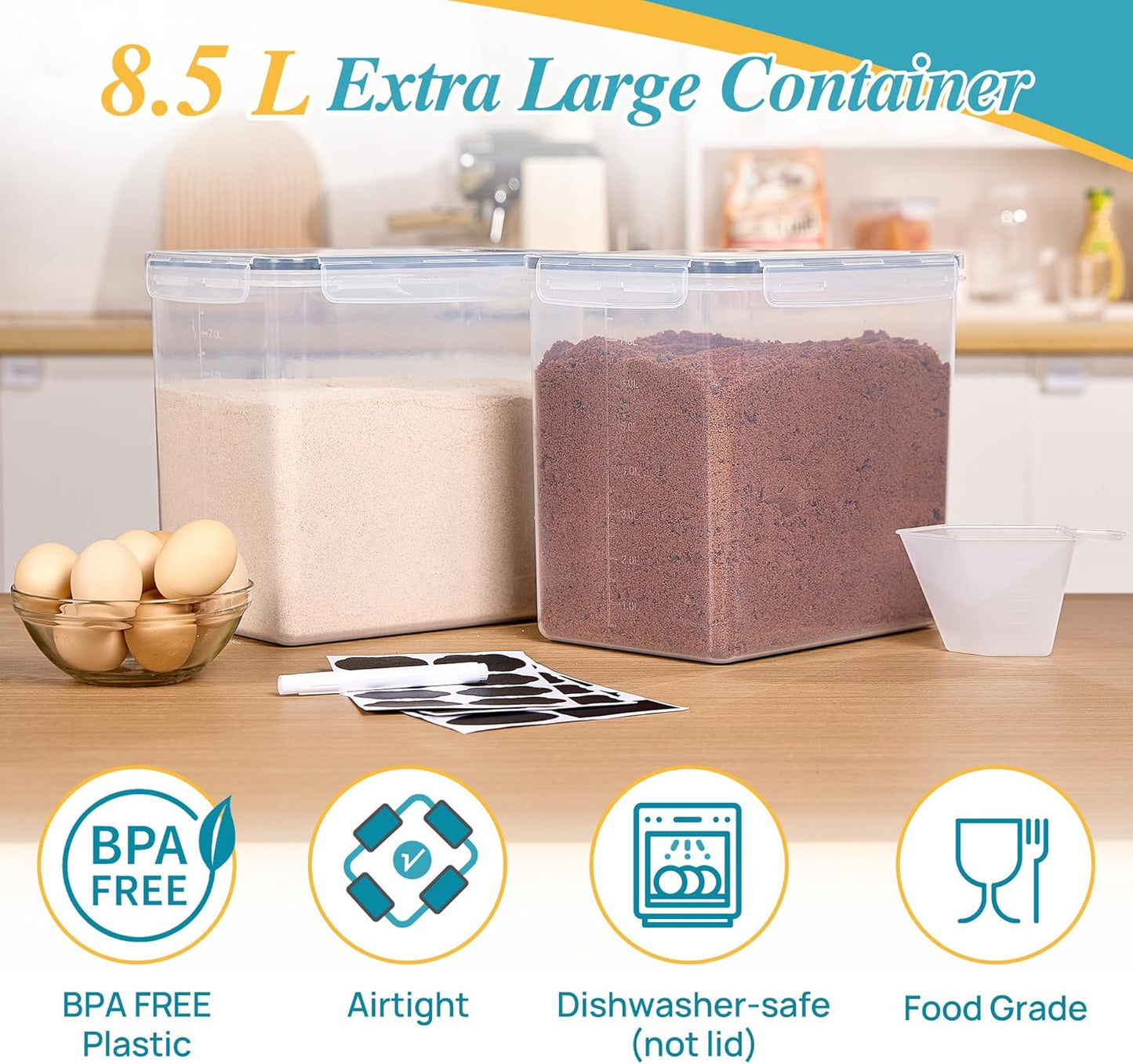 Vtopmart 8.5L Large Food Storage Containers