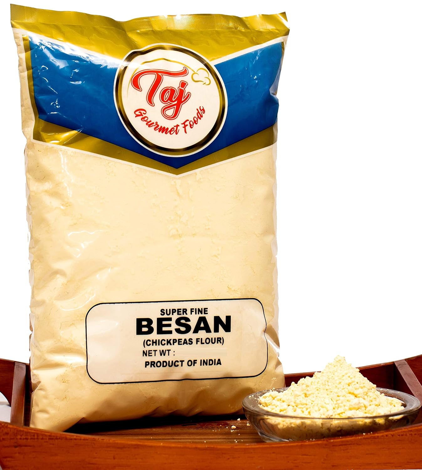 TAJ Premium Indian Besan Flour (Chick Pea, Gram Flour) (4-Pounds)