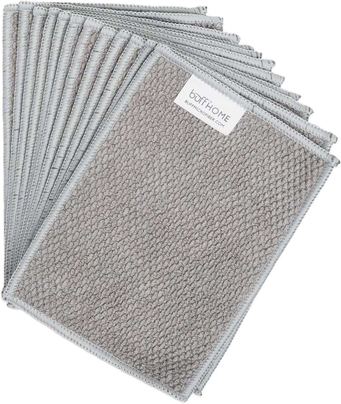 Microfiber Wholesale Dish Cloths | Scrubs & Cleans: Dishes, Sinks, Counters, Stove Tops | Easy Rinsing | Machine Washable | 12 Pack (Size 4 x 6 inches) Grey