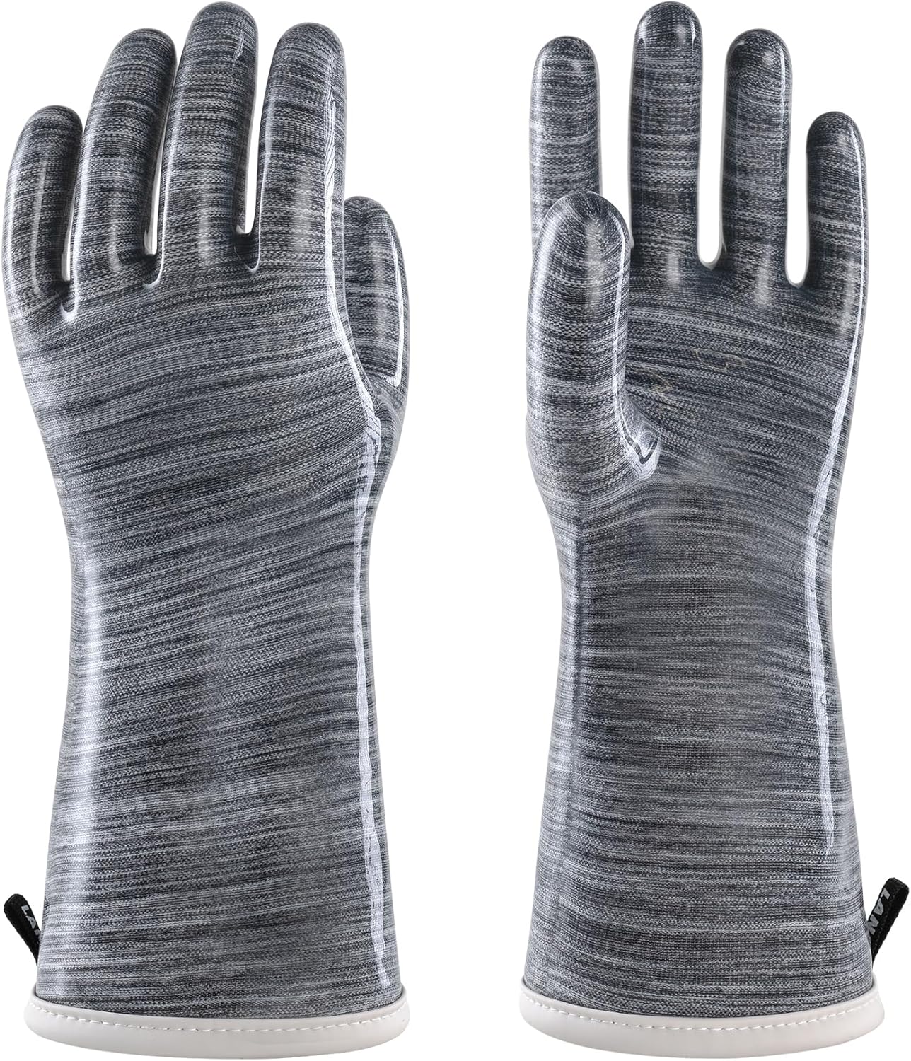 wahoo Liquid Silicone Smoker Oven Gloves, Food-Contact Grade, Heat Resistant Gloves for Cooking, Grilling, Baking, Grey, XXL/11