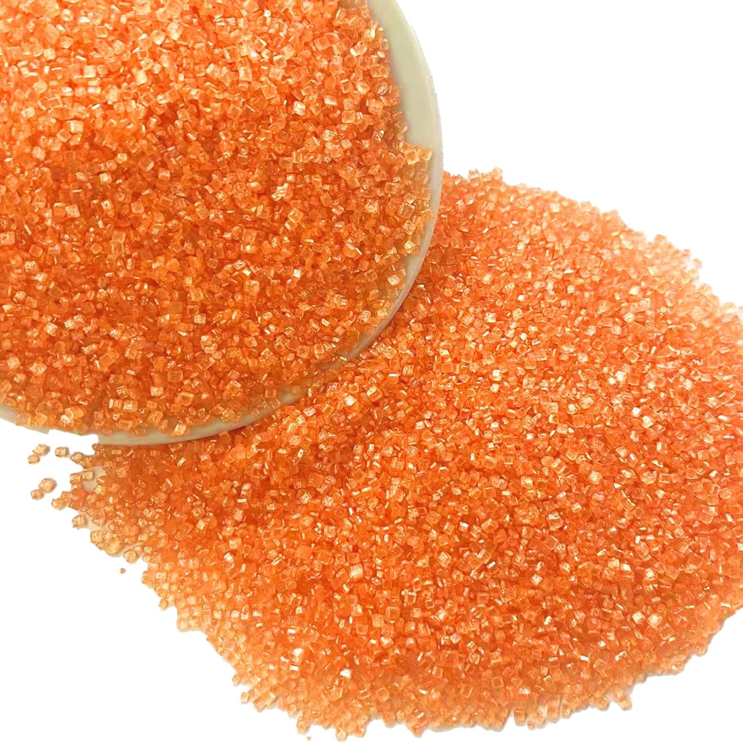 Sentovac Orange Sanding Sugar for Baking Edible Sparkling Sugar Sprinkles Coarse Sugar Crystals for Baking Topping Cake Cookie Cupcake Topper Ice Cream Decoration Supplies 3.2 OZ