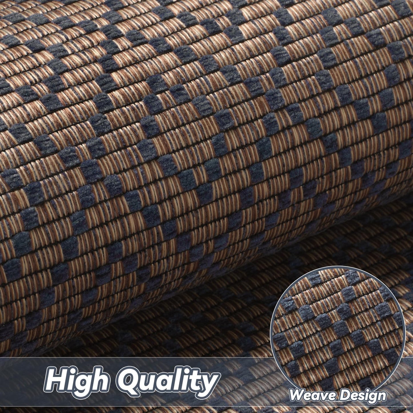 PADOOR Kitchen Floor Mat, Rubber Backed Kitchen Rugs Non Slip Washable, Super Absorbent Kitchen Mats for Floor Front of Sink, 20"x32" Blue