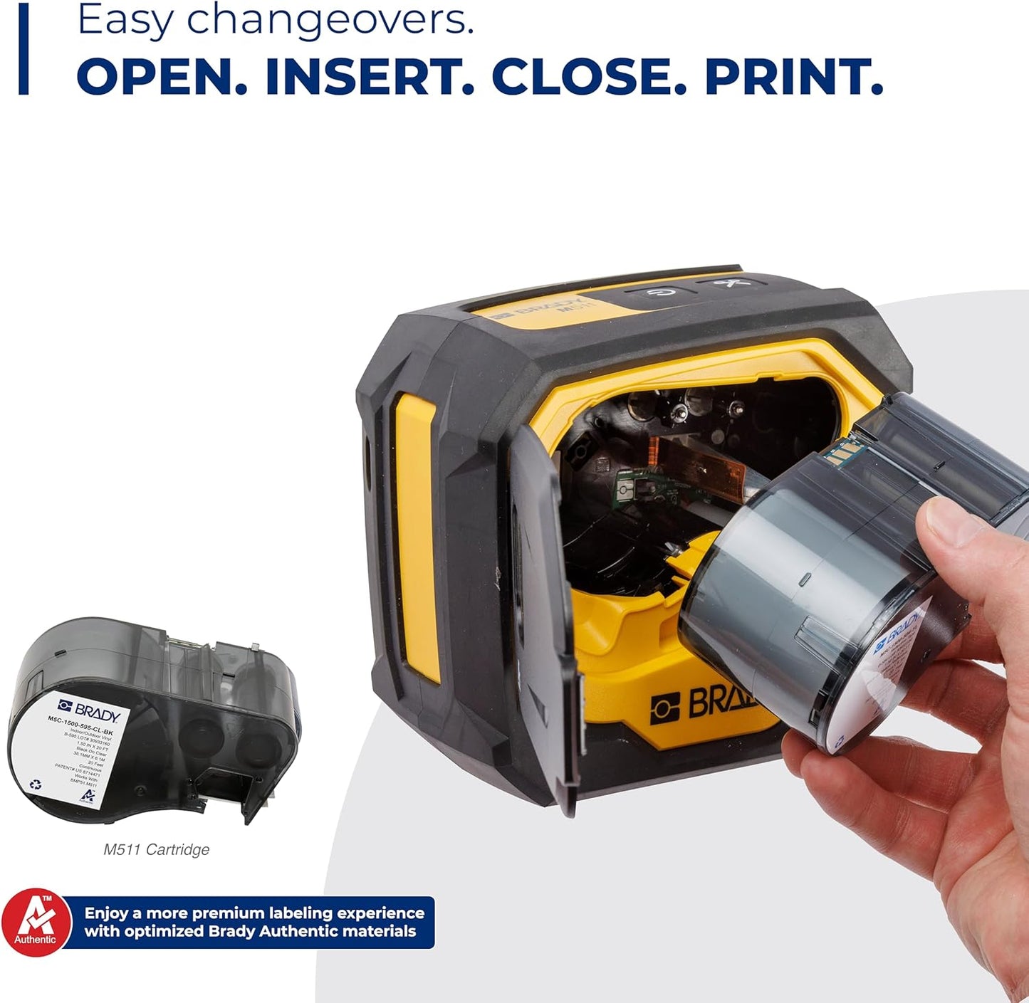 Brady M511 Portable Wireless Industrial Label Printer, Bluetooth Compatible, Li-ion Battery, Military-Grade Shock Resistance, Works with Android and iPhones