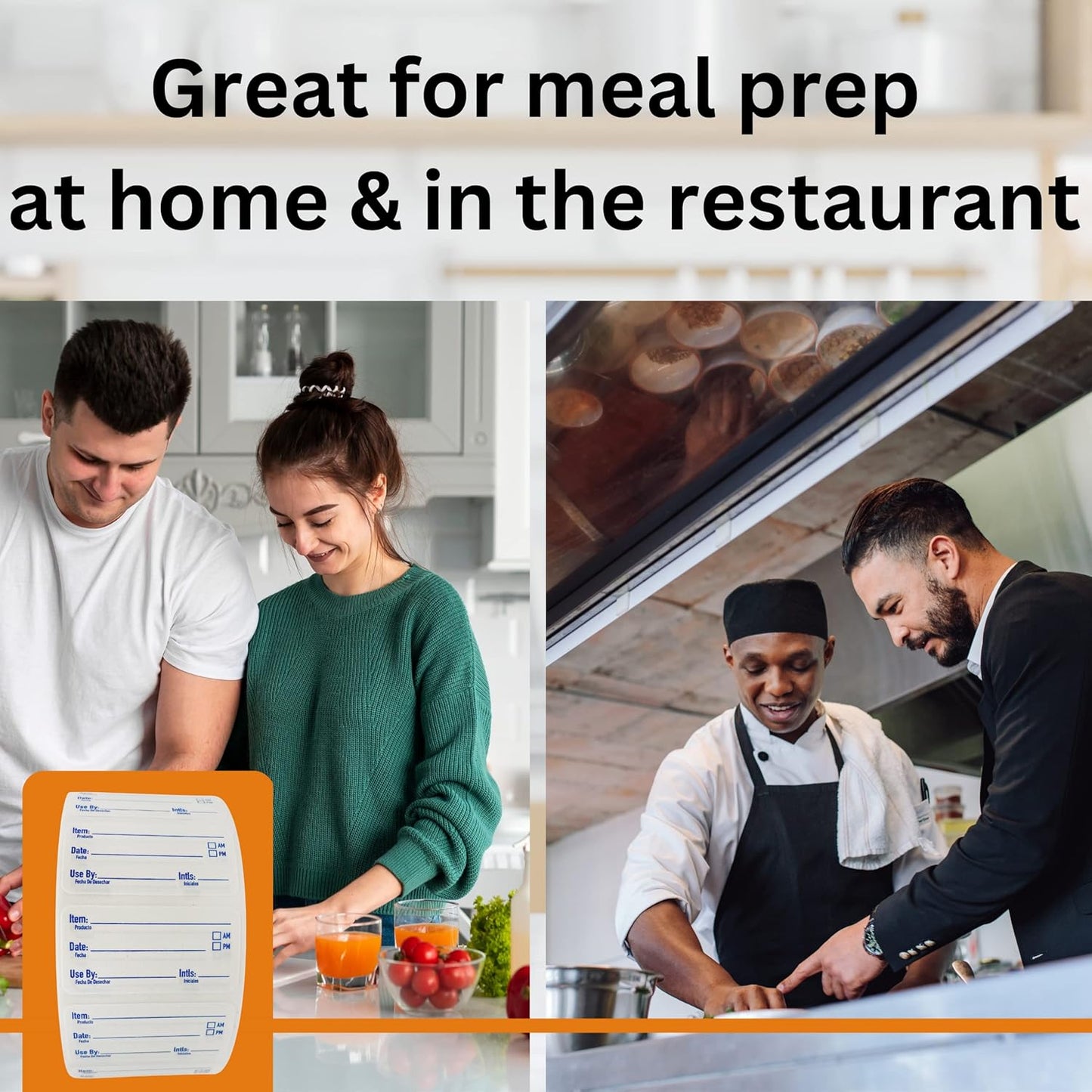 2x1 Dissolvable Food Labels, 250 Label Stickers, Bottle Labels for Storage Bins, Sticker Labels for Food containers, (250, Blue)