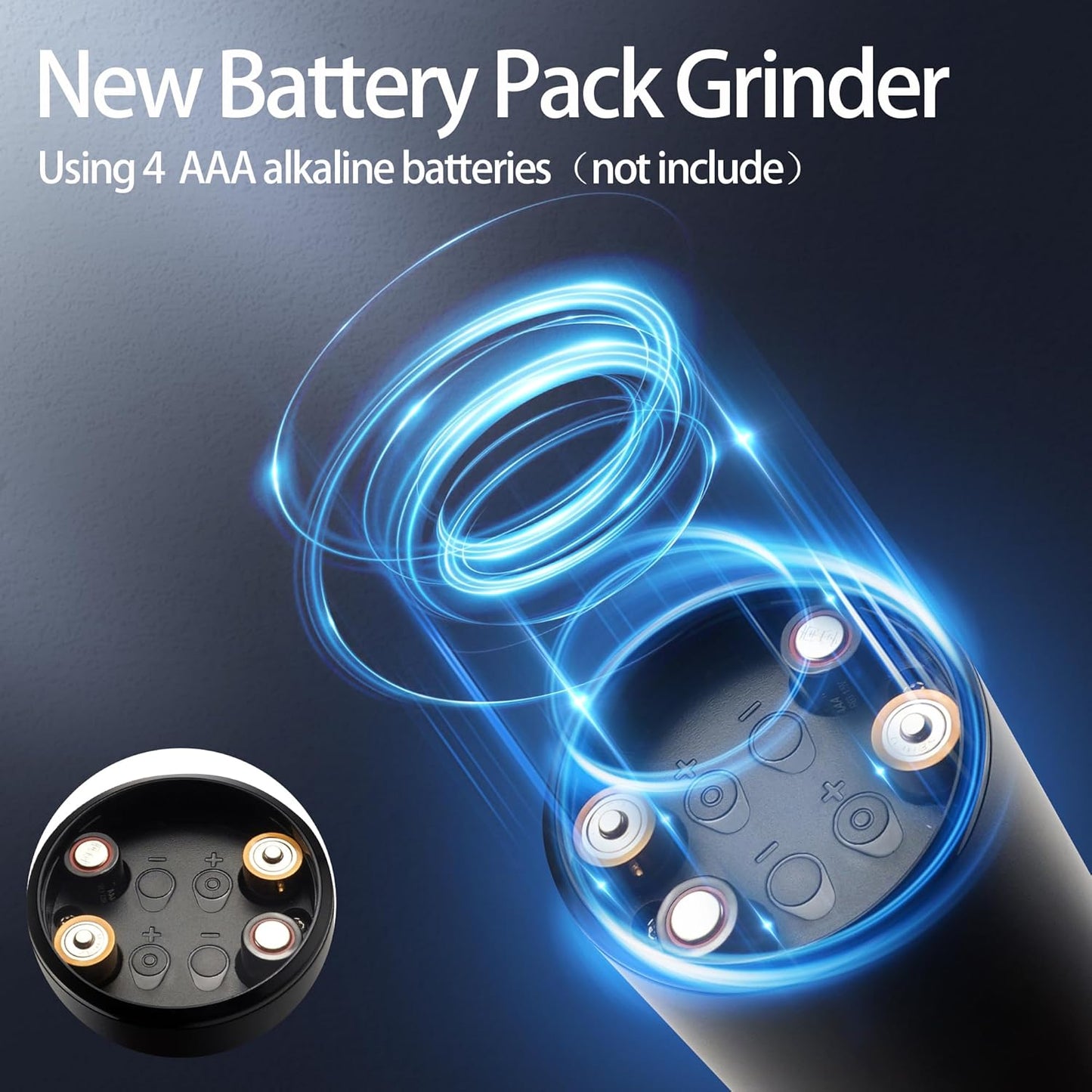 Electric Salt and Pepper Grinder Set, Automatic Mill, Adjustable Coarseness, LED Light - Convenient One-Hand Operation - Perfect for Kitchen and BBQ - Includes Salt and Pepper Shakers (2 Pack)