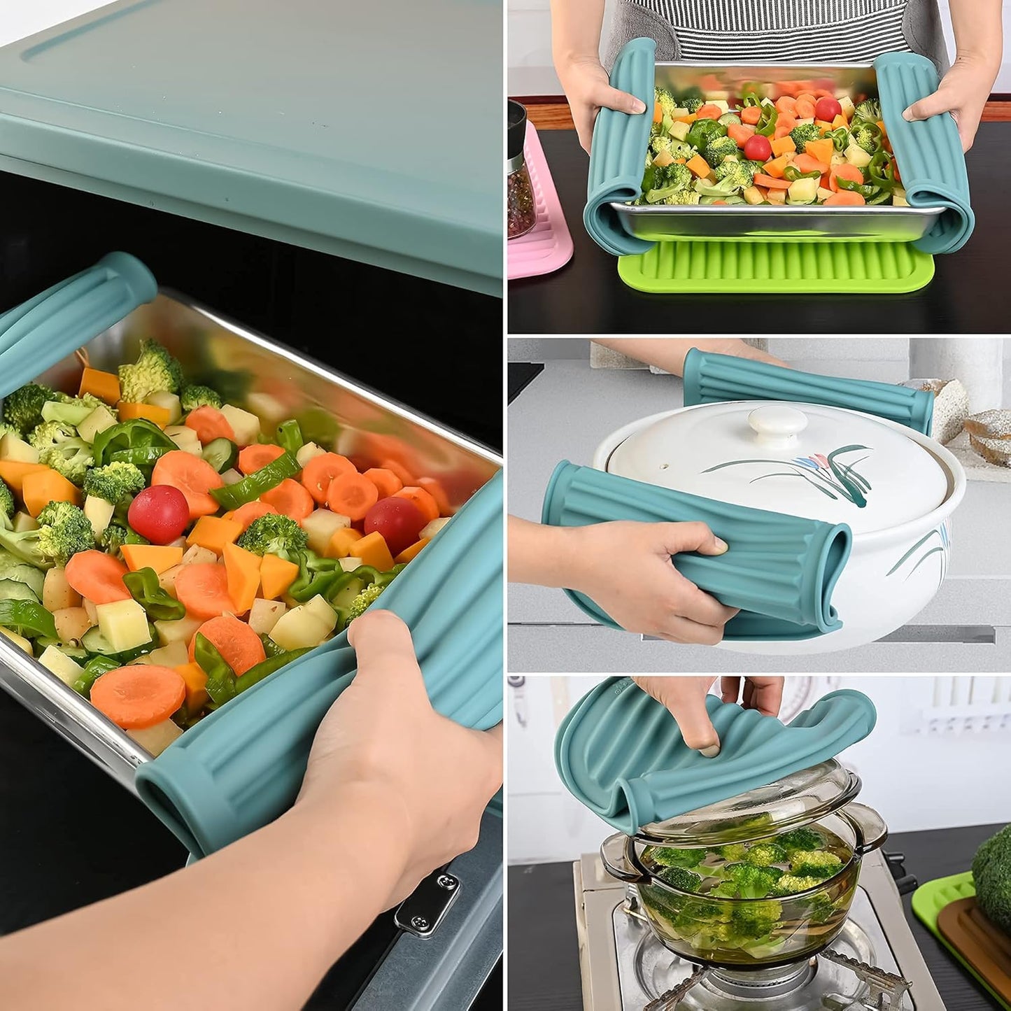 Smithcraft Silicone Trivets Mats - Hot Pads for Countertops, Tables, Pot Holders - Spoon Rest & Drying Mats Set of 2 - Color Orange