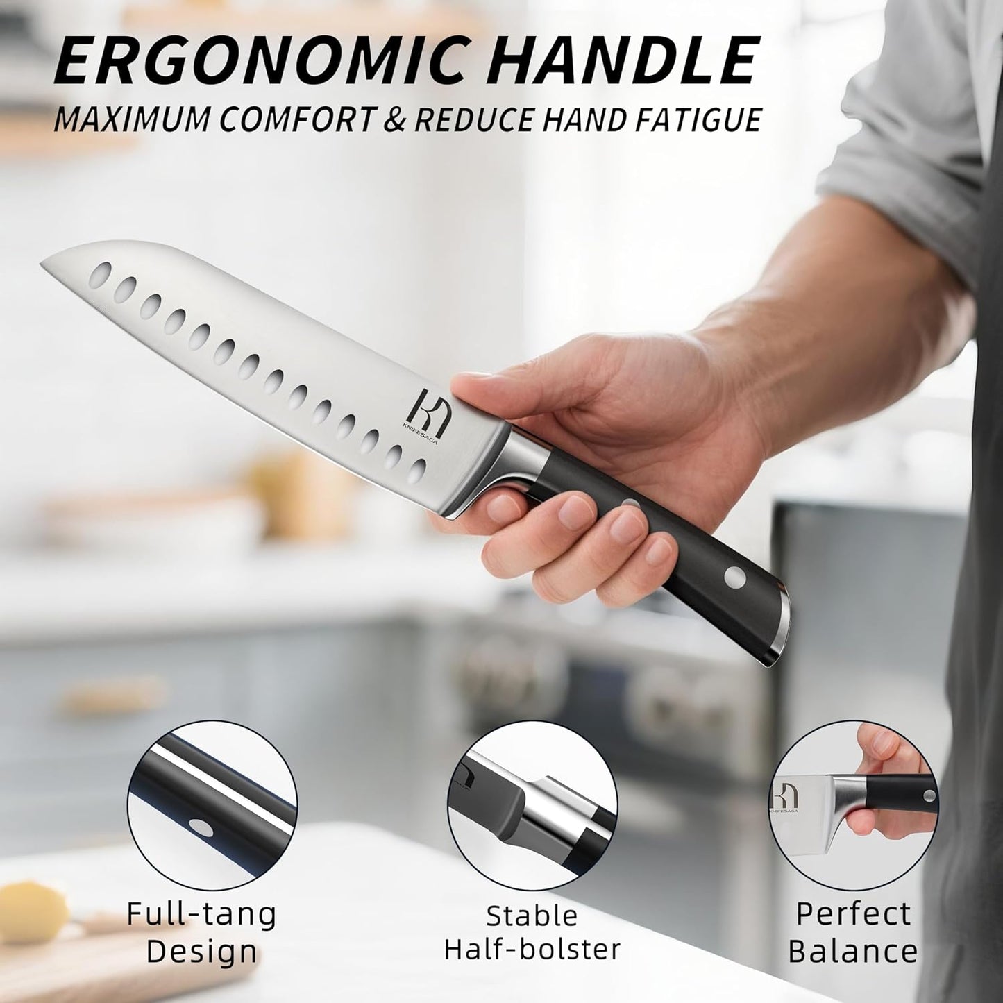 Knife Set with Block Premium, Japanese 15 Piece Ultra Sharp High Carbon Stainless Steel Kitchen Knives set with Sharpener, Professional Knife Block Set with Ergonomic Handle for Home Chefs