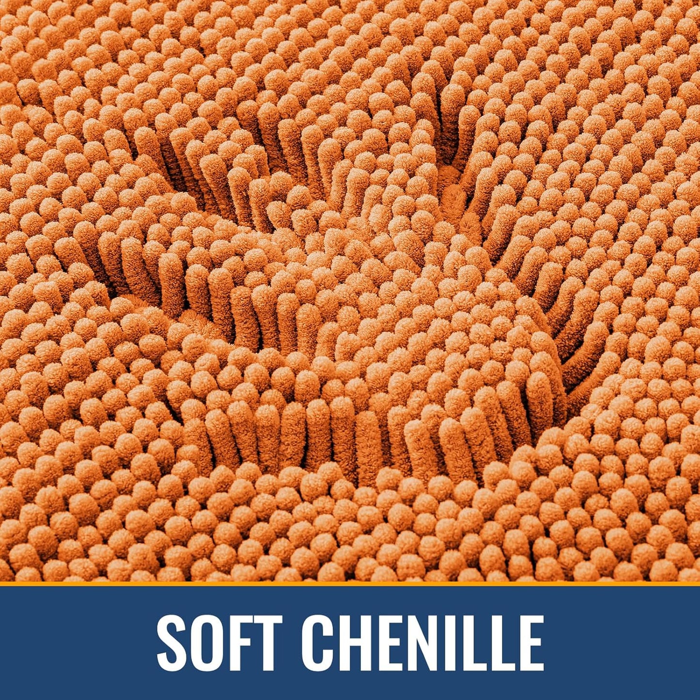 Arotive Bathroom Rugs 30x20, Extra Soft Absorbent Shaggy Chenille Bath Rugs, Machine Washable Rubber Backing Non-Slip Bath Mats for Bathroom Floor Tub and Shower, Home Decor Accessories, Coral