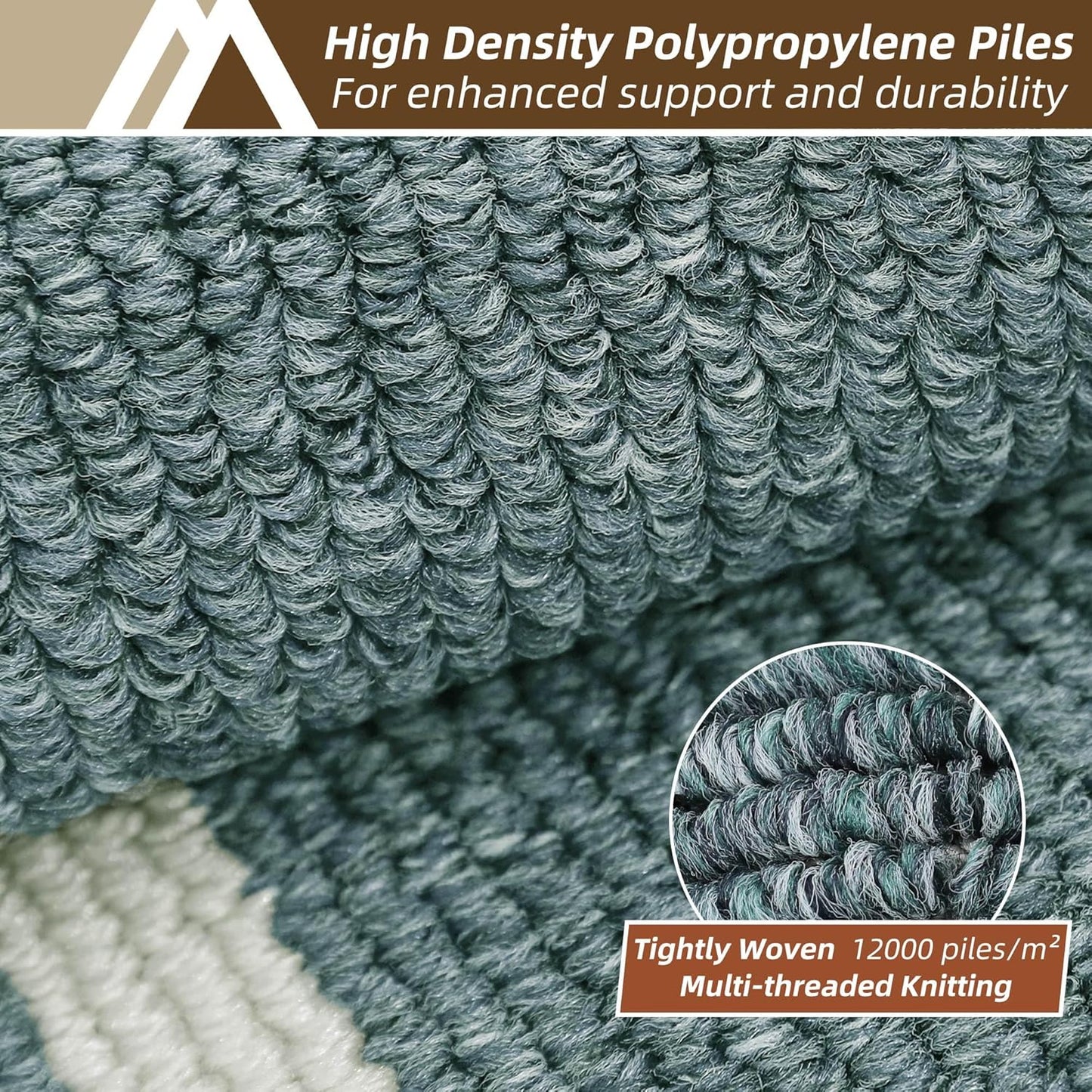 COSY HOMEER Kitchen Rugs and Mats 24"x48" Non Slip Kitchen Mats for Floor Washable Kitchen Runner Rug Stain Resistant Standing Mat for Kitchen,Sink,Polypropylene,Lake Blue