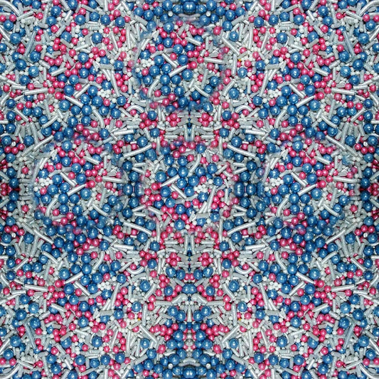 Confect Sprinkles-Blue & Pink Pearl Ball Sprinkle Mix with Silver Jimmies - Cake Decorating Toppings - Perfect for Cupcakes, Desserts & Special Occasions- Vegan, Gluten-Free, Nut-Free, Soy-Free, Dairy-Free, Palm Oil-Free - 4.2 Oz