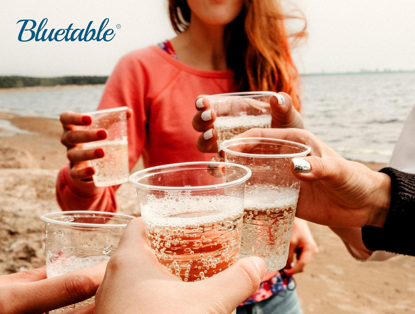 Bluetable Plastic Cups Bulk Disposable Clear Cups 7 oz - 600 Count BPA-Free - Good For Cold Drinks, Party Cups, Water Cooler Dispenser, Transparent Cups for Juice, Ice Tea, Soda [600 Pack/Case]