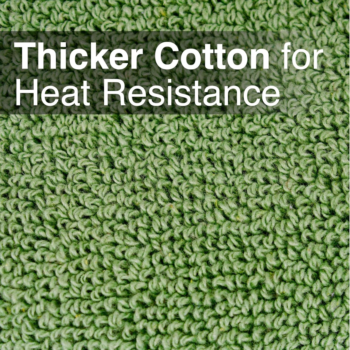 RITZ Terry Potholder & Hot Pad: Unparalleled Heat Resistant, Durable 100% Cotton – Ergonomically Designed for Optimal Grip – Easy-Care Machine Washable – 4-Pack, Cactus Green