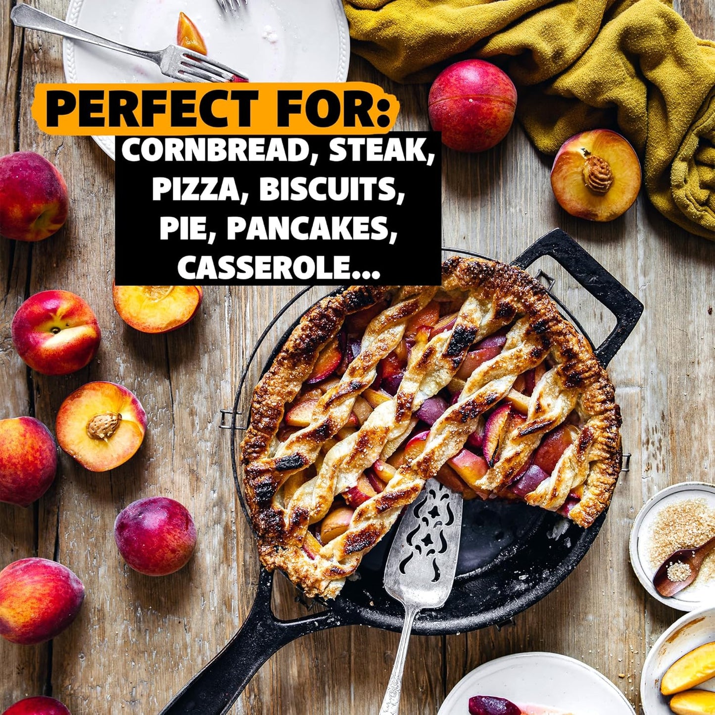 Stargazer 12-Inch Cast Iron Skillet | Made in USA, Seasoned, Premium Frying Pan for Grilling, Searing, Baking & More – Durable Cast Iron with Smooth Cooking Surface