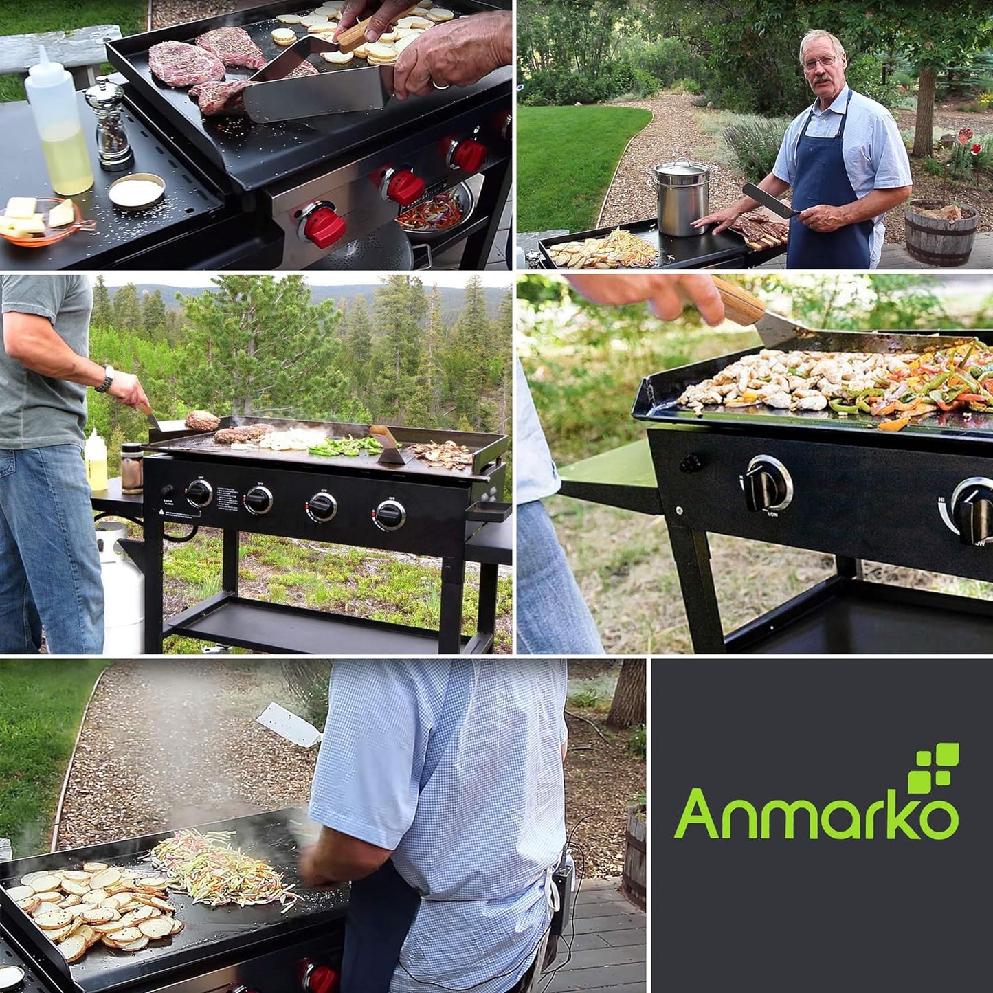 Metal Spatula Set Stainless Steel Hamburger Turner Griddle Flipper Scraper for BBQ Grill Flat Top