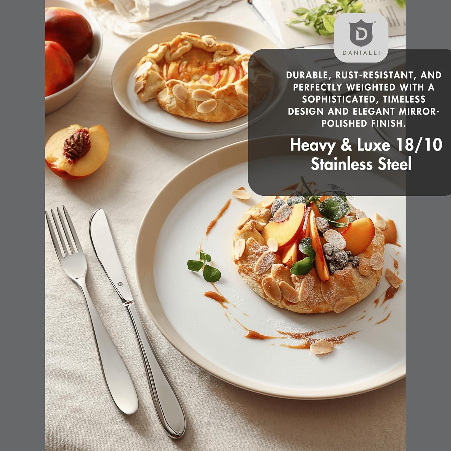 Silverware Set for 8 | 18/10 Stainless Steel Flatware Set | Mirror Finish, Heavy-Duty, Dishwasher Safe, Elegant & Durable, Built to Last (40-Piece, Marettimo)