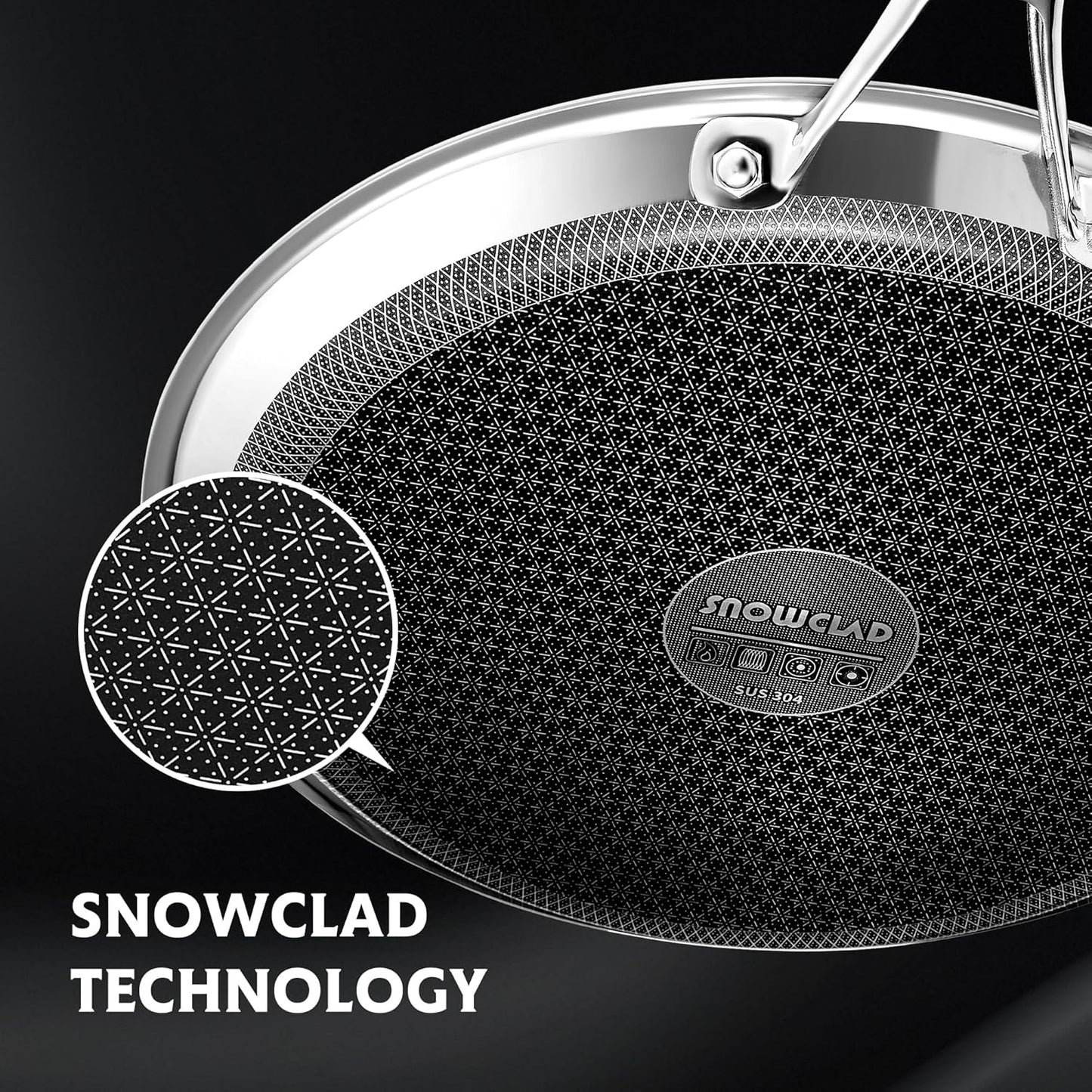 Crepe Pan,12 in Nonstick Crepe Pan, Stainless Steel Flat Skillet,Non Stick Dosa Tawa Comales Para Tortillas Pancake Pan,Dishwasher and Oven Safe Cookware,Induction Compatible, PFOA Free