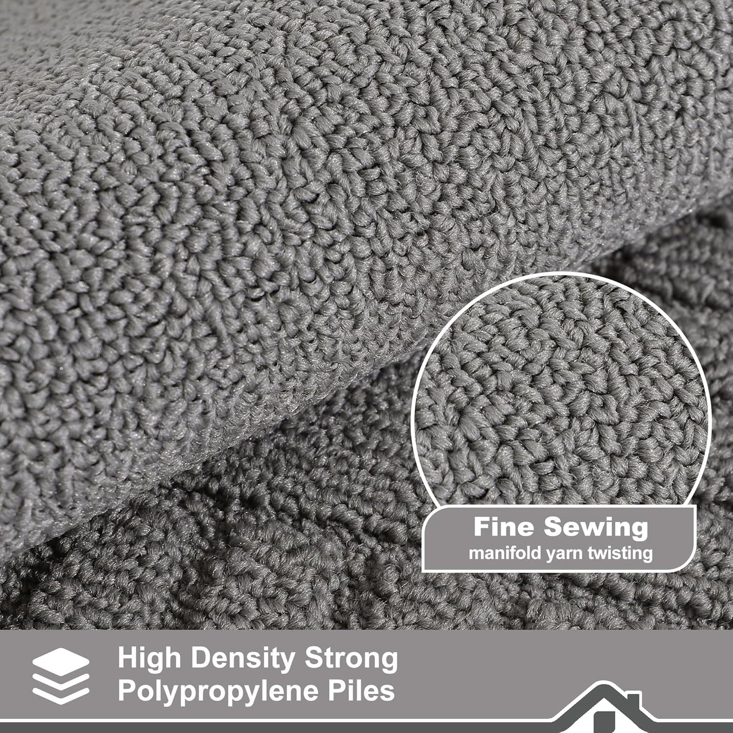 BEQHAUSE-Kitchen-Rugs-Washable-Kitchen-Mats-for-Floor Non-Slip Kitchen Mat Absorbent Kitchen Runner Rug with TPR Non Skid Backing,Grey,24”x60”