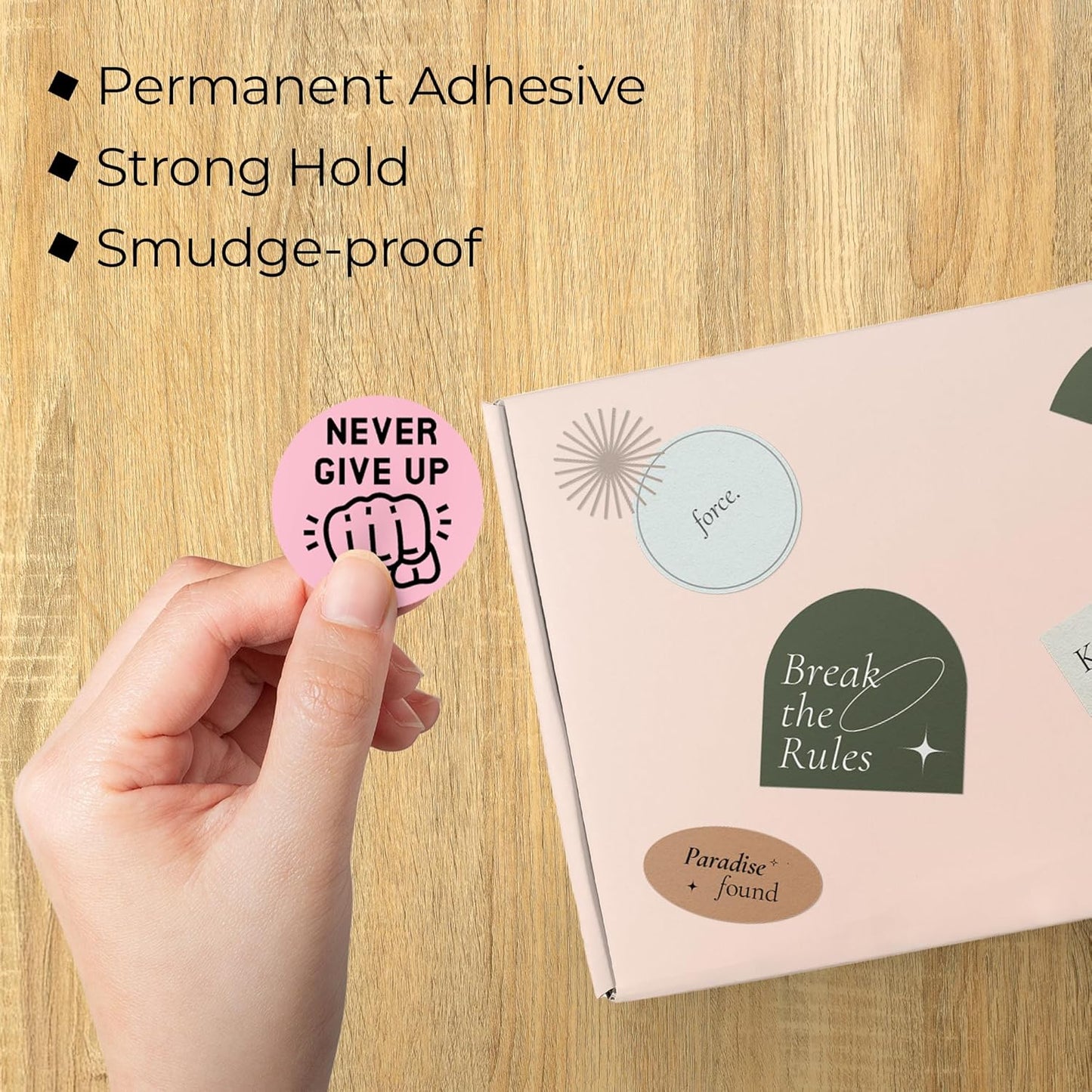 Perco Pink 2-Inch Perforated Circle Dot Thermal Sticker Labels — 300 Stickers/Roll, Direct Thermal Printer Compatible—with Permanent Adhesive for Organizing, Color Coding, Bin Labeling—Made in USA