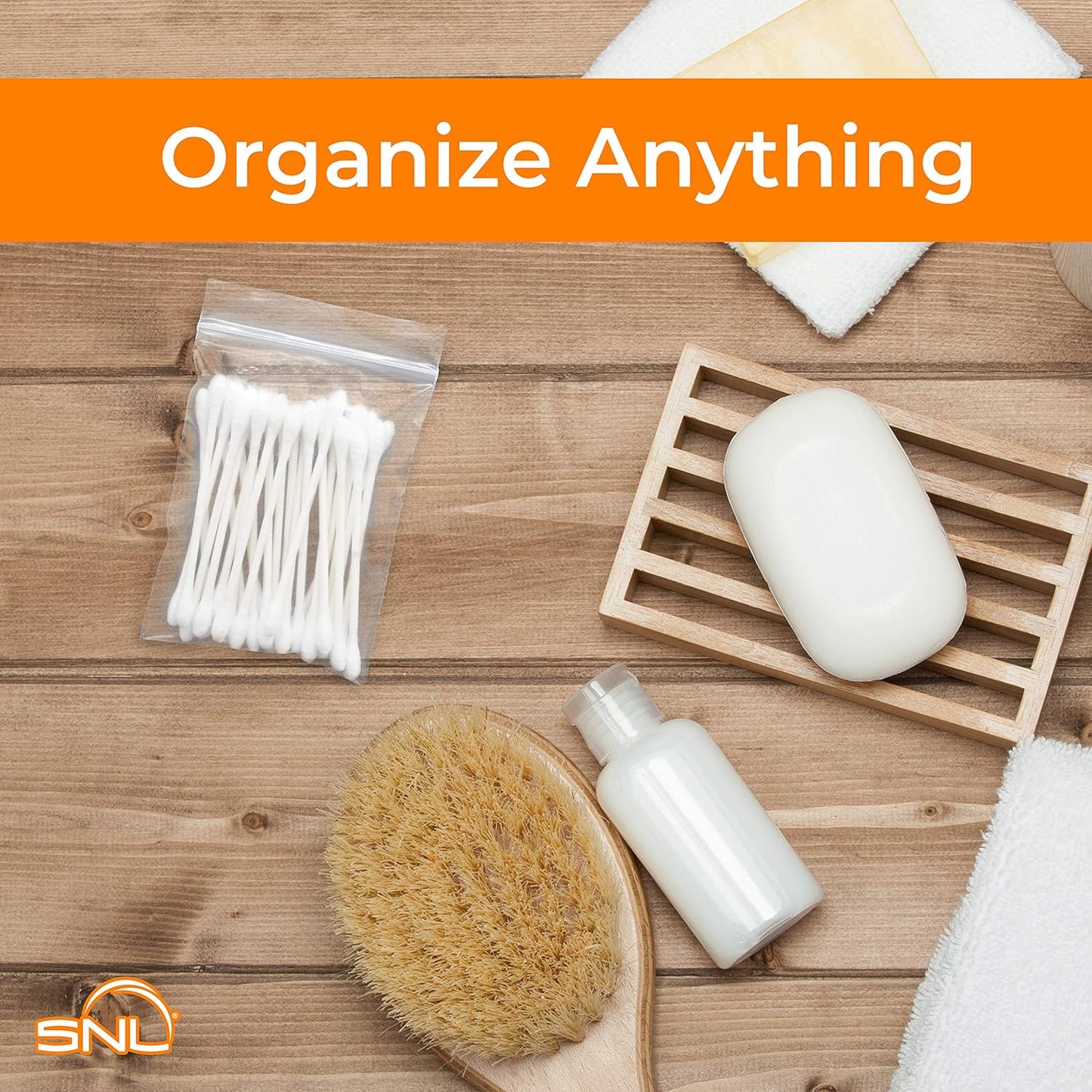 SNL Quality Zipper Lock Reclosable Clear Disposable Plastic Bags, Strong | Assorted Small Bag Sizes - 1.5" X 2", 2" X 3", 3" X 4", 4" X 6" - 2 MIL - 400 Bags