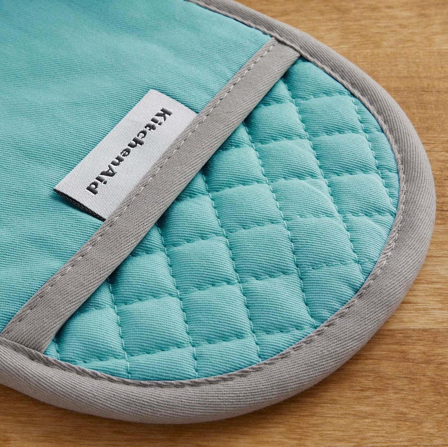 KitchenAid Asteroid Pot Holder 2-Pack Set, Aqua, 6.5"x10"