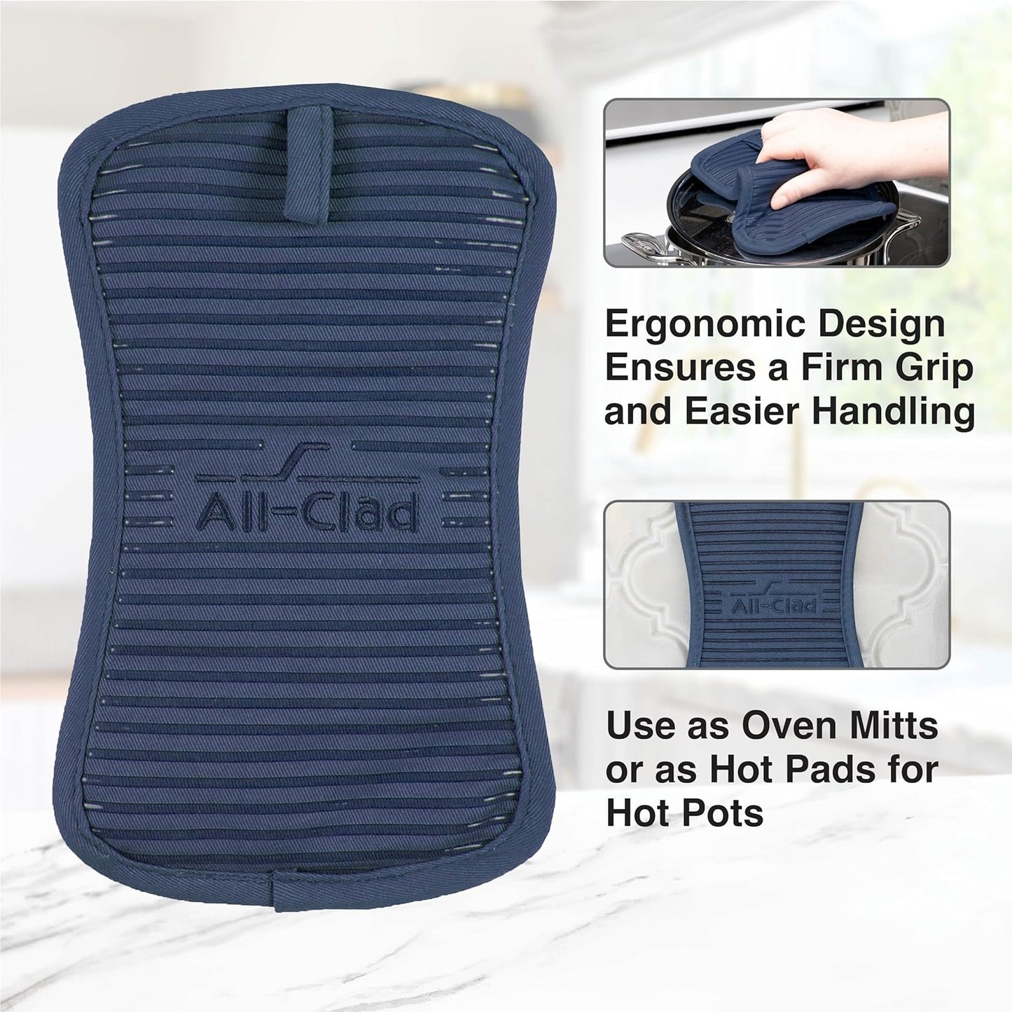 All-Clad Premium Pot Holder, 2-Pack, Indigo
