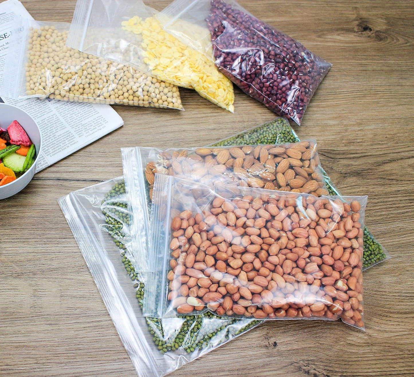 13" X 18" (100 Bags) 2 Mil Clear Reclosable Zip Plastic Poly Bags with Resealable Lock Seal Zipper