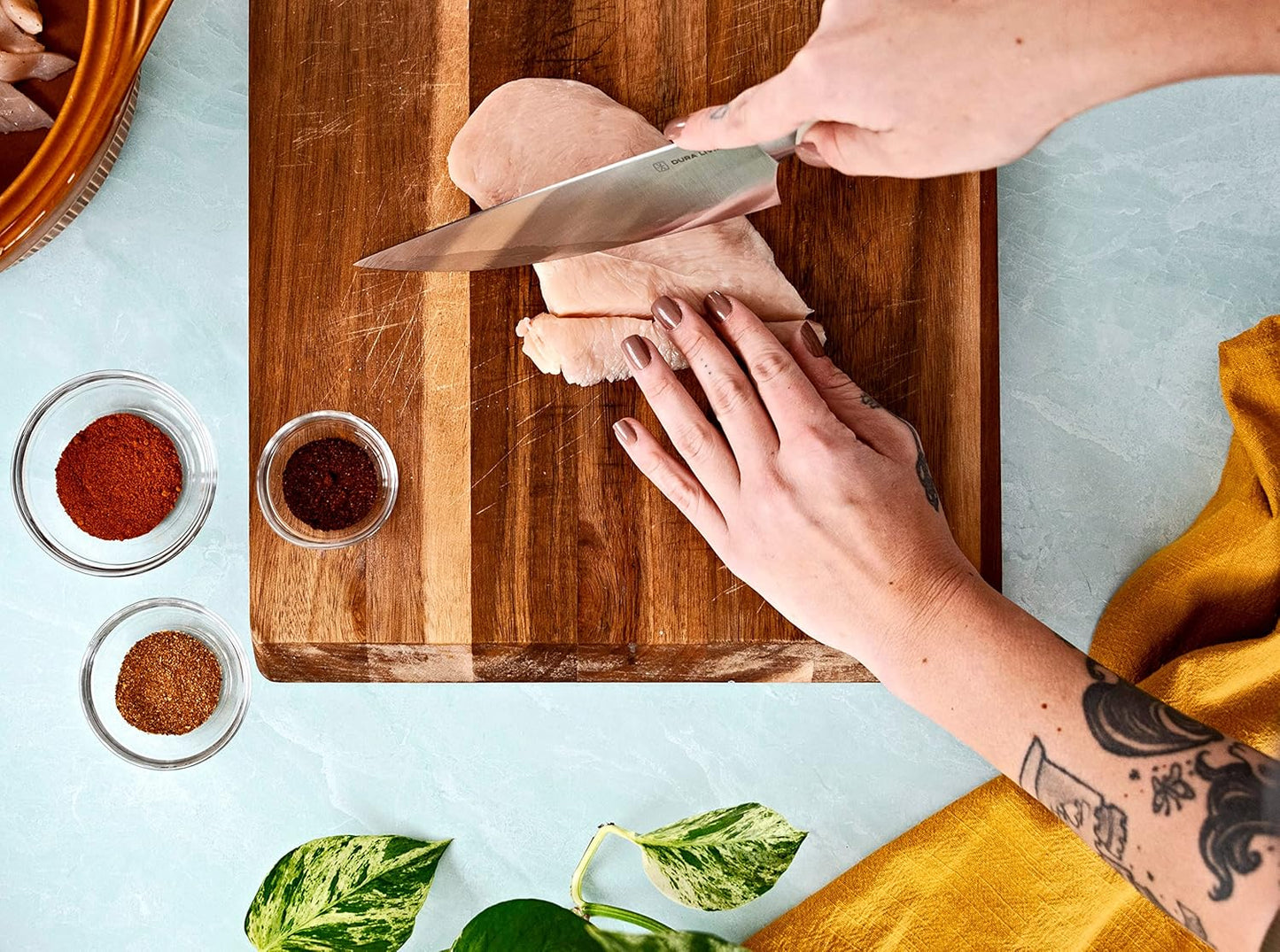 3-Piece Kitchen Knife Set – Ultra-Sharp German Stainless Steel, 8” Chef, 5” Utility, and 3.5” Paring Knives with Ergonomic Handles, Multipurpose Kitchen Knife Set, Black