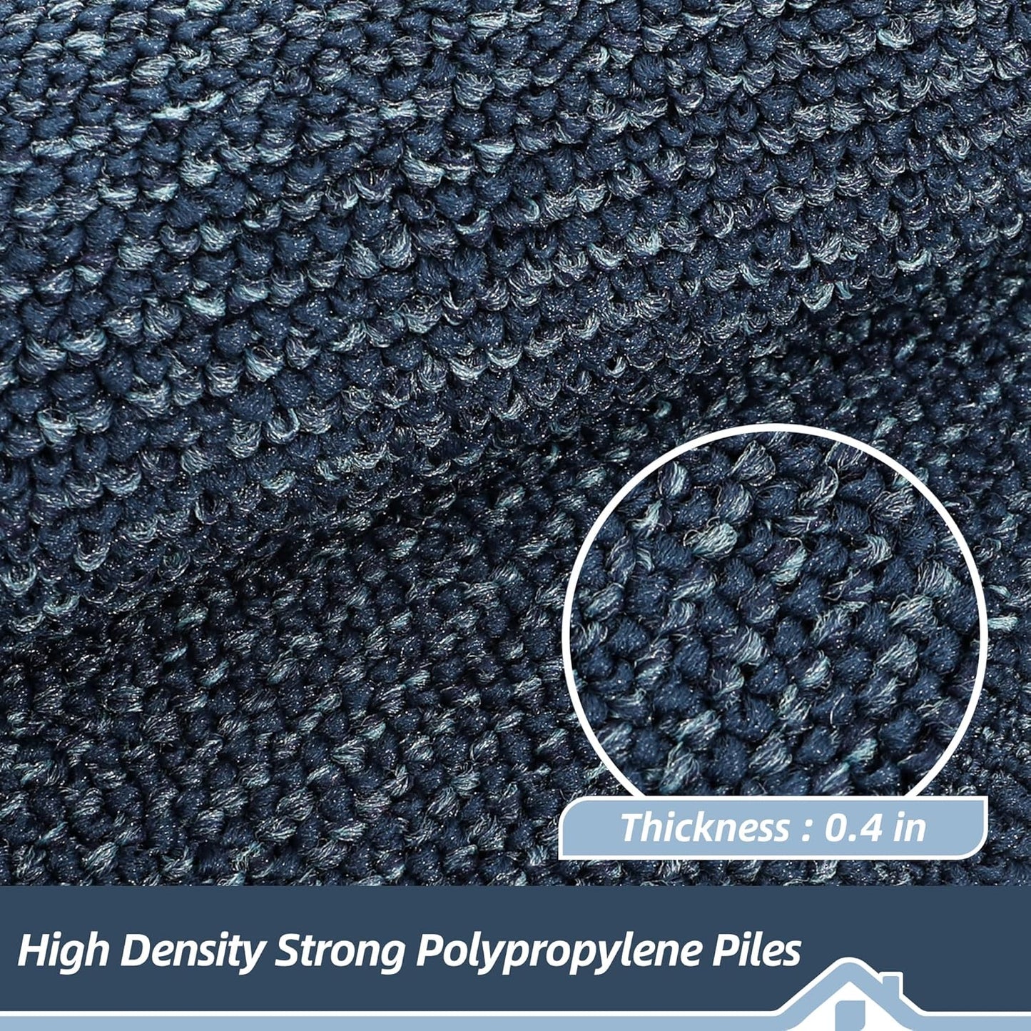 BEQHAUSE Kitchen Rugs and Mats Set of 2 Non-Slip Kitchen Mats for Floor, Absorbent and Stain Resistant Kitchen Runner, Machine Washable Rugs for Kitchen, Laundry & Sink, 20"x32"+20"x48", Blue