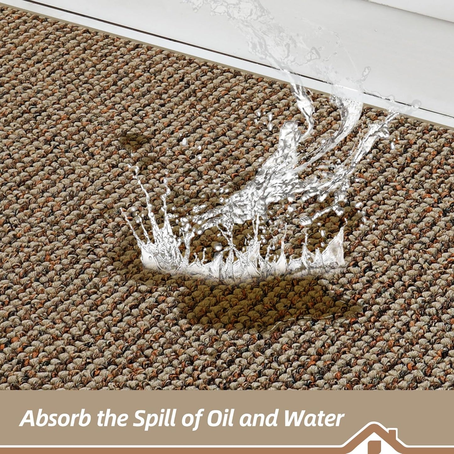 BEQHAUSE Kitchen Runner Rugs 24"x60", Non-Slip Kitchen Mats for Floor, Super Absorbent and Stain Resistant Kitchen Rug, Machine Washable Rugs for Kitchen, Hallway, Laundry & Sink, Taupe