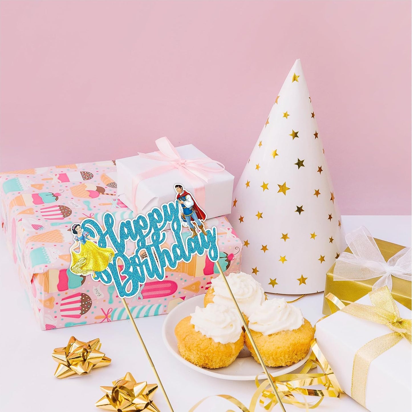 Seyal® Snow White and the Sevn Dwarfs Happy Birthday Cake Topper