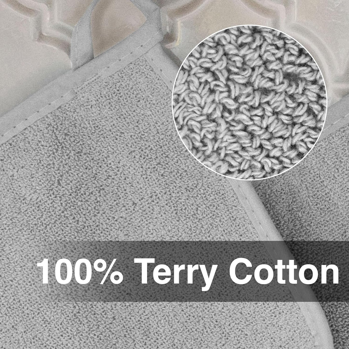 RITZ Terry Potholder & Hot Pad: Unparalleled Heat Resistant, Durable 100% Cotton – Ergonomically Designed for Optimal Grip – Easy-Care Machine Washable – 4-Pack, Titanium Grey